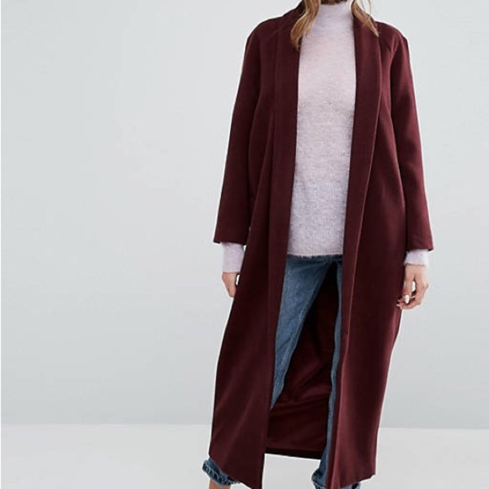 Misguided (ASOS) shawl collar maxi coat